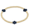 Signature Cross Gold pattern 3mm bead bracelet