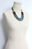 Jasper and Glass Triple Stand Necklace