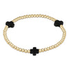 Signature Cross Gold pattern 3mm bead bracelet