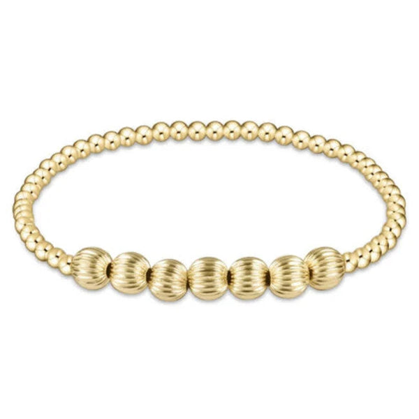 Dignity Beaded Bliss 3mm Bead Bracelet- 6mm Gold