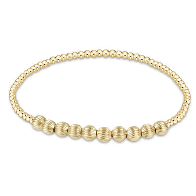 Dignity Beaded Bliss 2mm bead bracelet- 4mm gold