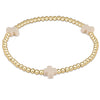 Signature Cross Gold pattern 3mm bead bracelet