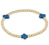 Signature Cross Gold pattern 3mm bead bracelet