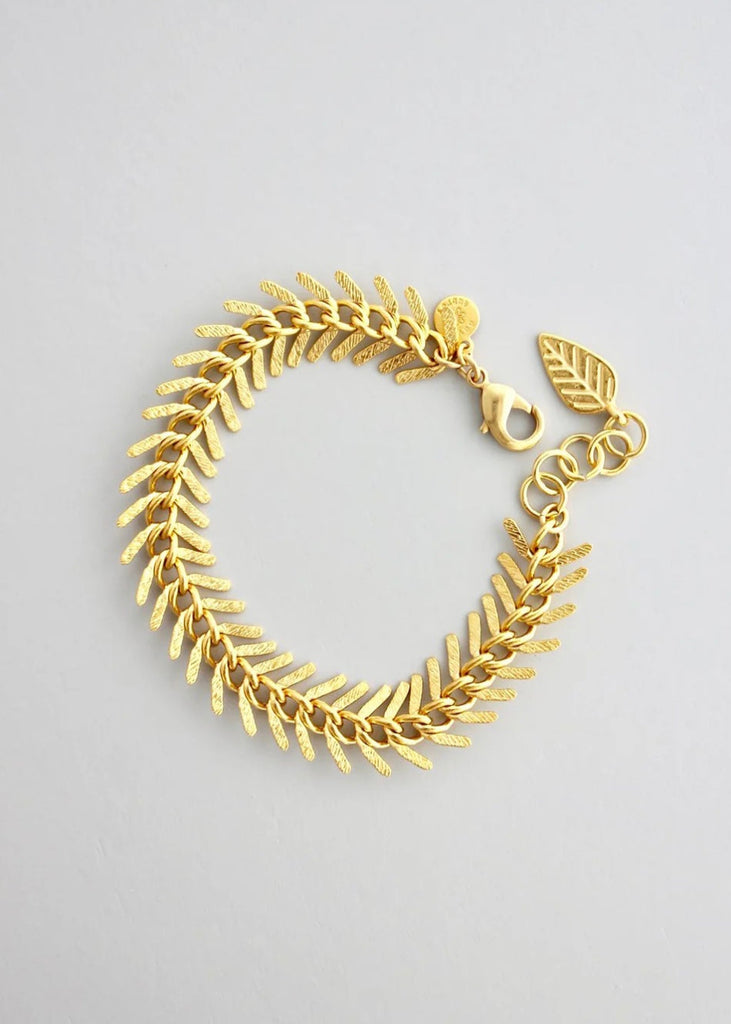 Fishbone Gold Bracelet