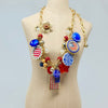American Flag Charm Necklaces