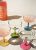 Coupe Glass with Colored Stem