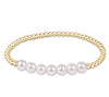 Classic Gold Beaded Bliss 3mm bead bracelet- 6mm pearl