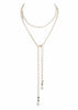 Peace Cross Beaded Lariat
