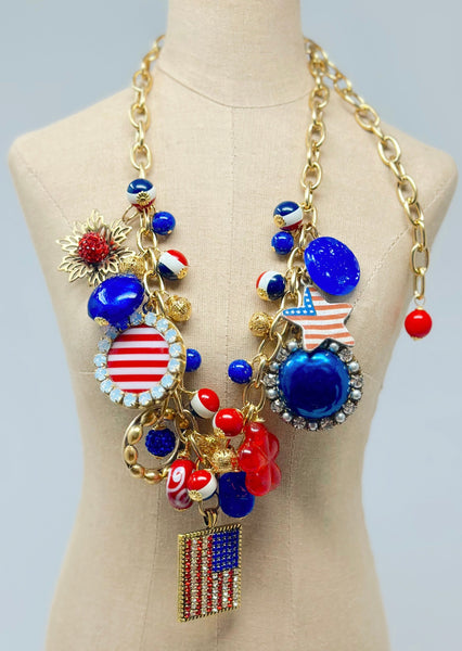 American Flag Charm Necklaces