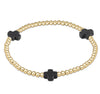 Signature Cross Gold pattern 3mm bead bracelet