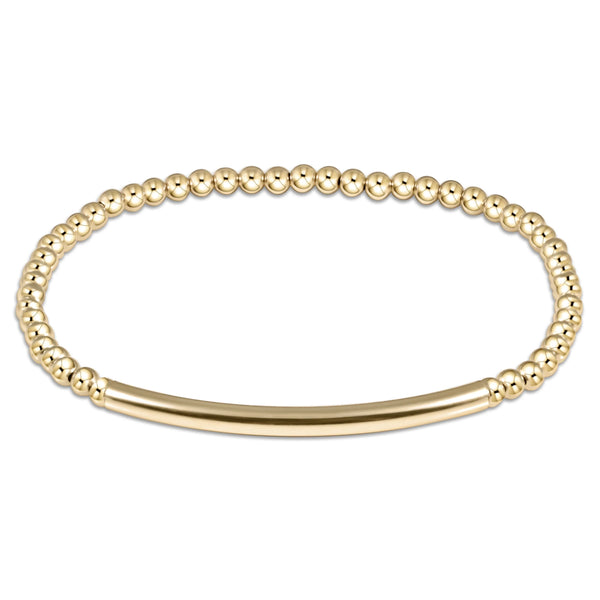Classic Gold 3mm Bead Bracelet - bliss bar smooth