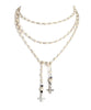 Peace Cross Beaded Lariat