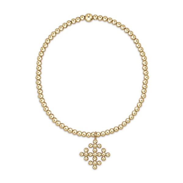 Classic Gold 2.5mm Bead Bracelet - classic beaded signature cross encompass gold charm
