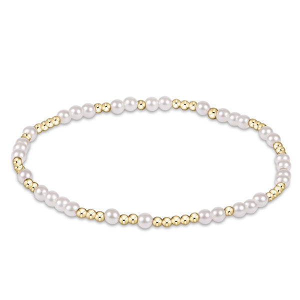 Hope Unwritten 3mm bead bracelet - pearl