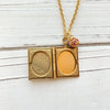 Rhinestone Photo Locket Necklace