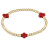 Signature Cross Gold pattern 3mm bead bracelet