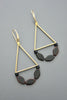 Geometric Black Glass Earring
