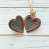 Rose Bud Heart Locket Necklace