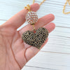 Brass Heart Pendant Necklace