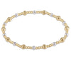 Dignity sincerity pattern 4mm bead bracelet - pearl