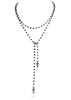 Peace Cross Beaded Lariat