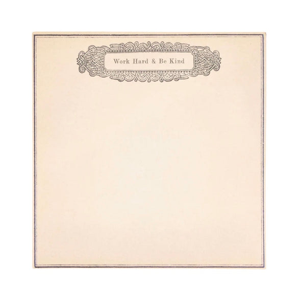 Work Hard & Be Kind Small Notepad