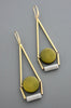 Geometric Green and Gray Earrings