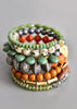 Green, Caramel, Jasper, and Gray Wrap Bracelet