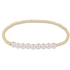 Classic Gold Beaded Bliss 2.5mm bead bracelet- 5mm pearl