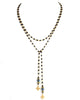 Peace Cross Beaded Lariat