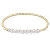 Classic Gold Beaded Bliss 2.5mm bead bracelet- 5mm pearl