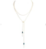 Peace Cross Beaded Lariat