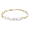 Classic Gold Beaded Bliss 3mm bead bracelet- 6mm pearl