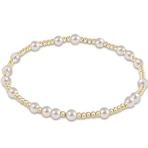 Hope Unwritten 4mm Bead Bracelet - pearl