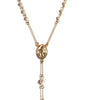 Saint Mia Rosary Style Necklace - Cream Pearl