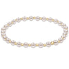 Classic Grateful Pattern 4mm bead bracelet - pearl