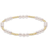 Classic Joy Pattern 4mm bead bracelet - pearl