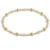 Dignity sincerity pattern 4mm bead bracelet - pearl