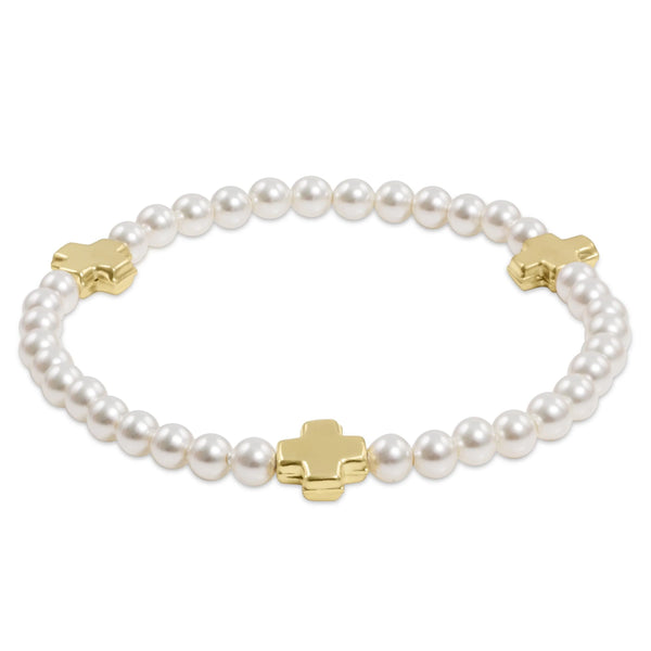 Signature Cross Pearl Pattern- 4mm Bead