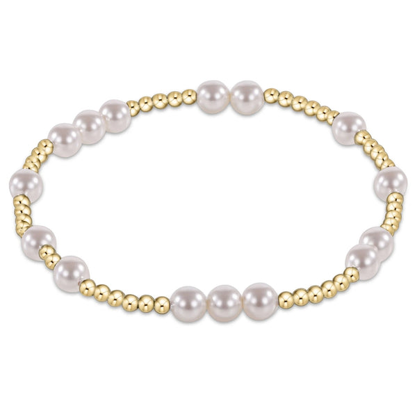 Hope Unwritten 5mm bead bracelet - pearl