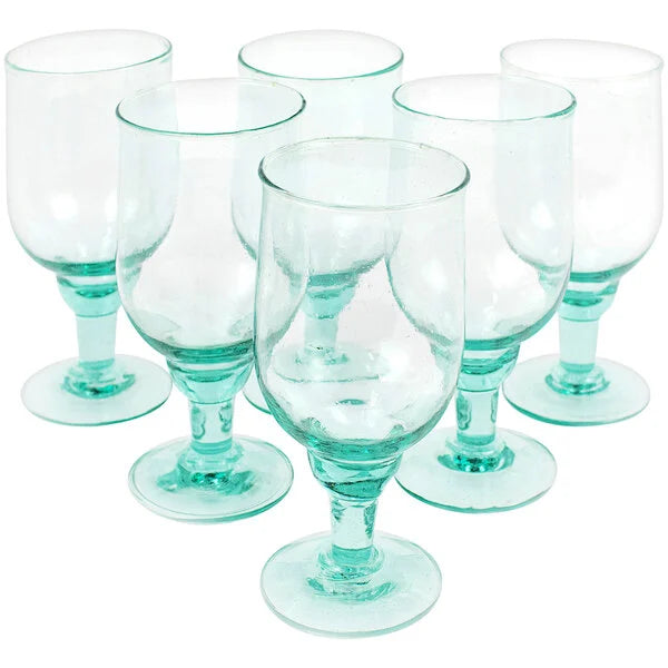 Large Recycled Water Goblet/set of 2