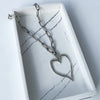 18” XL Paperclip w Heart Pendant