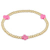 Signature Cross Gold pattern 3mm bead bracelet