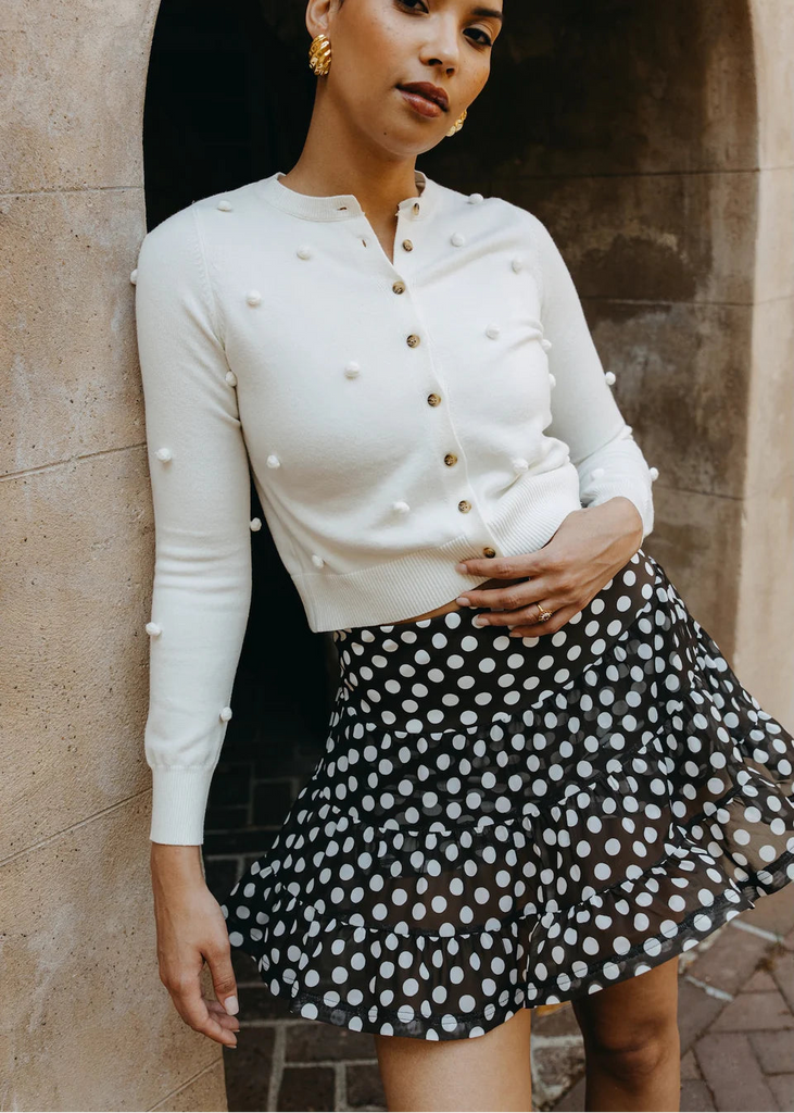 The Rose Sheer Skort - Chocolate Dot