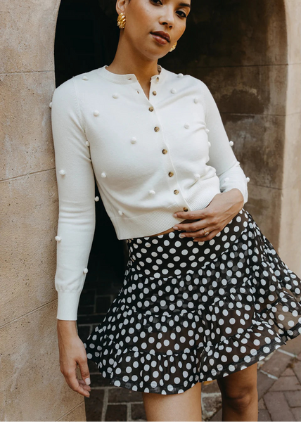 The Rose Sheer Skort - Chocolate Dot