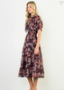 Burgundy Maxi Floral Dress