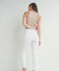 White Crop Flare Denim