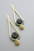 Vintage Jet Glass Earrings