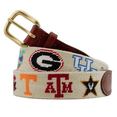 SEC Light Khaki Needlepoint Belt