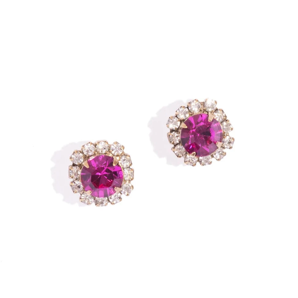 Chloe Studs-Fuchsia